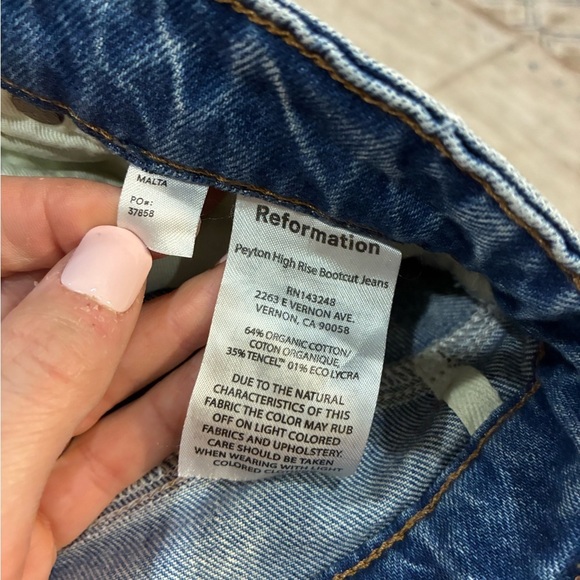 Reformation Peyton high rise boot cut jeans light wash size 26 - Picture 3 of 3